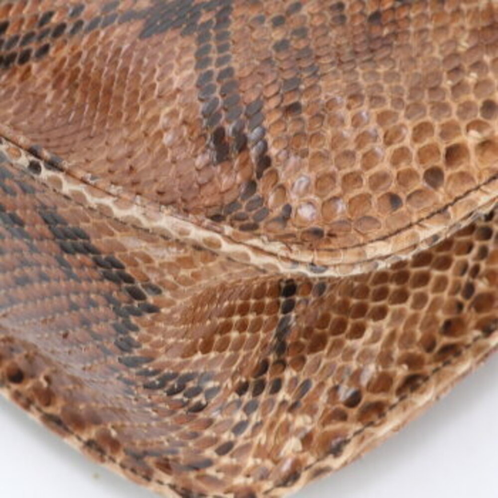 Prada Python leather shoulder bag tote - image 9